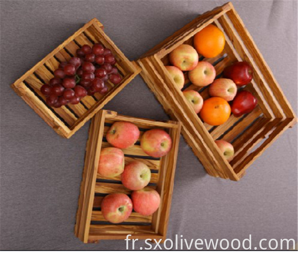 Olive Wood Fruit Crate